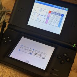 Nintendo DS Lite Red & Black Console Tested Working w/ Stylus 