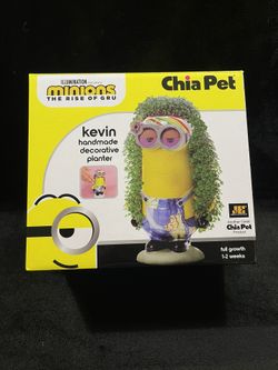 Chia Pet Kevin Handmade Decorative Planter From The Minions Rise Of Gru NIB