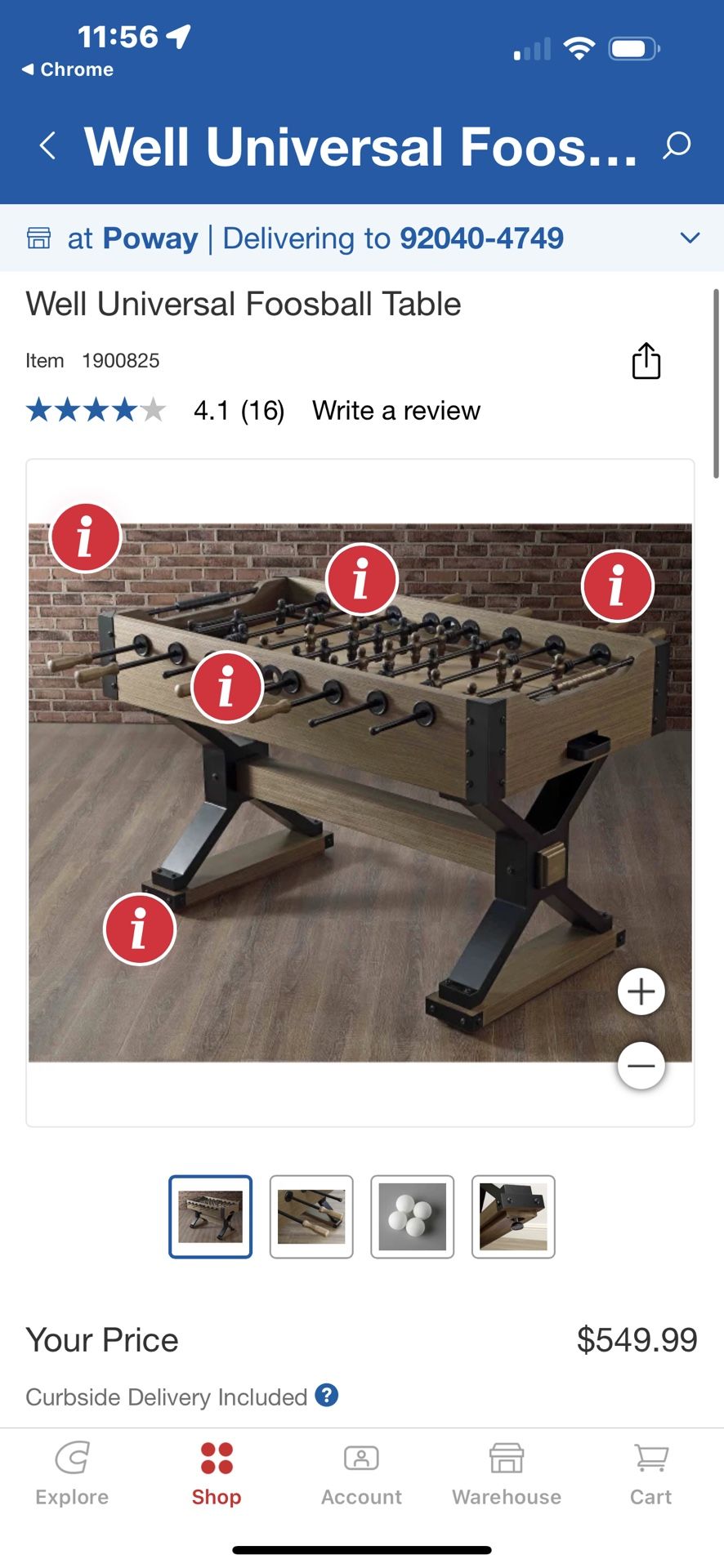 Well Universal Foosball Table From Costco