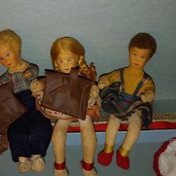 1930's Erna Myers Antique, Collectable Dolls with Vintage suitcase