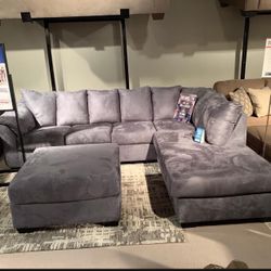 Extra Comfy L Shaped RAF/LAF Ashley Darcy Sectional With Chaise 💥 Color Options✅ Living Room Set~couch🤩