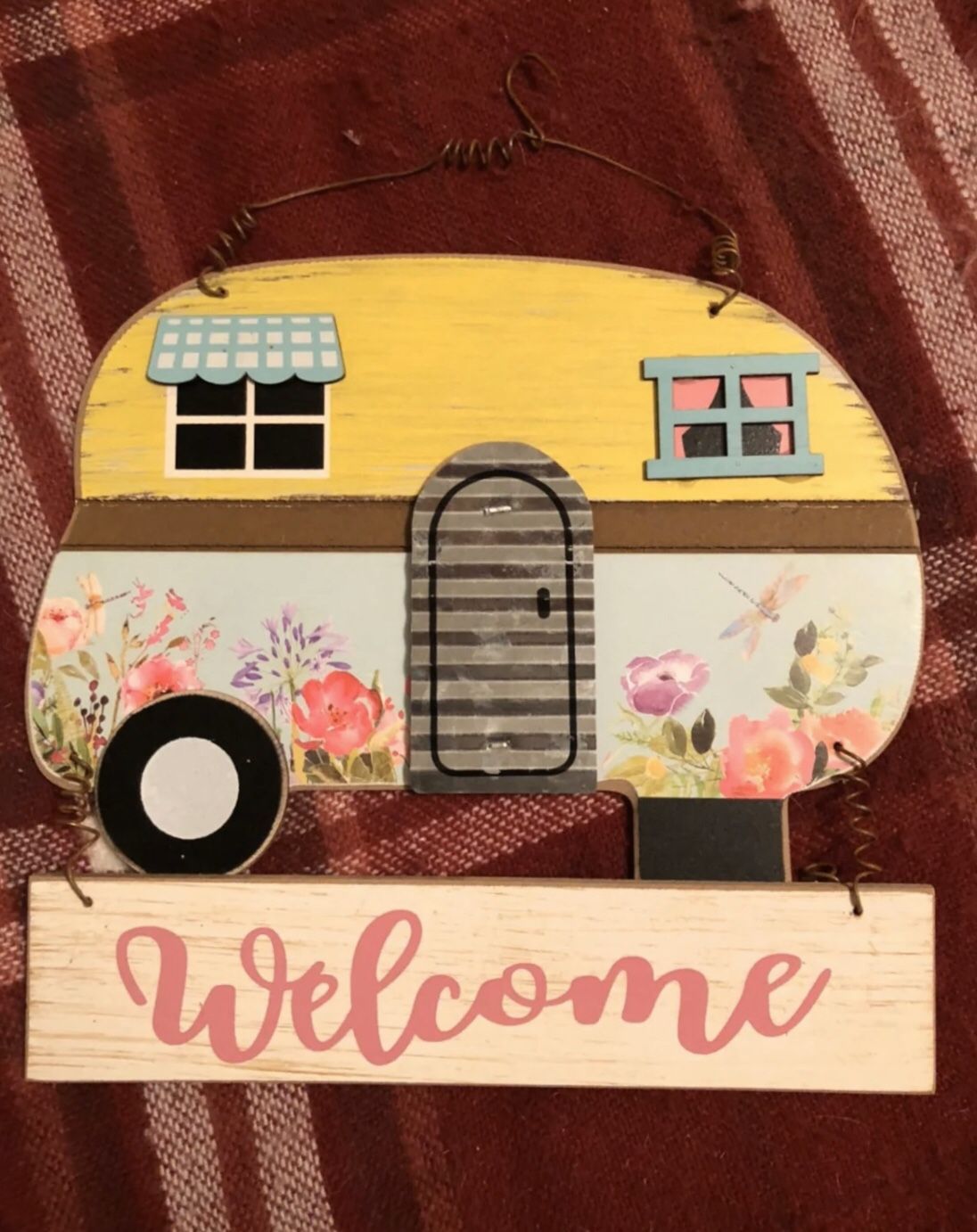 Farmhouse Camper RV Welcome Hanging Sign