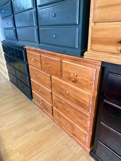 9 drawer dresser oak