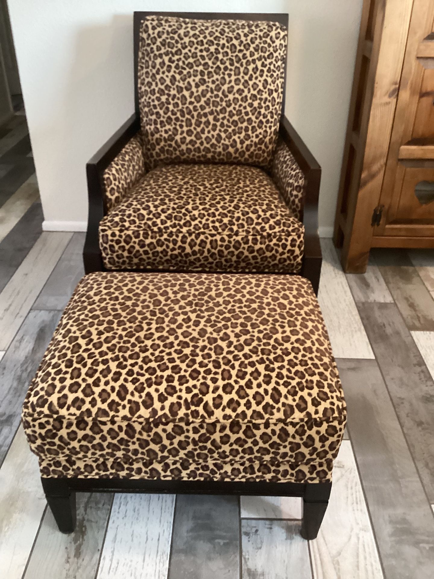 BASSET CHAIR AND OTTOMAN