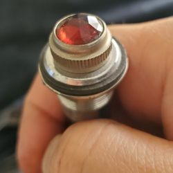 Vintage Glass Faceted Indicator Lamp