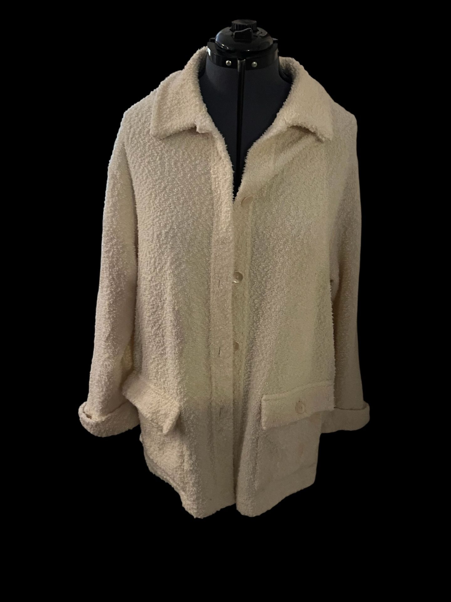 Gloria Thornton Fleece Sweater Jacket 2X