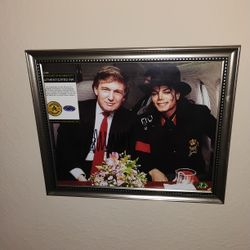 DONALD TRUMP AUTOGRAPH with Michael Jackson 
