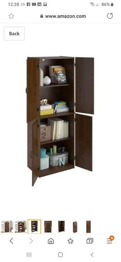 new in box storage cabinet brown see pictures for dimensions