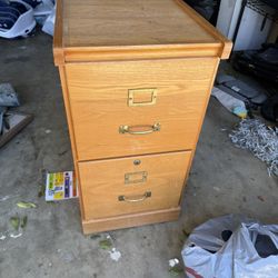 Wooden 2 Door Filing Cabinet 