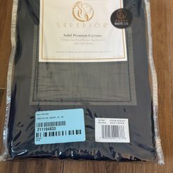 Brand New Superior Solid Blackout Curtain Set of 2 panels in Navy Blue