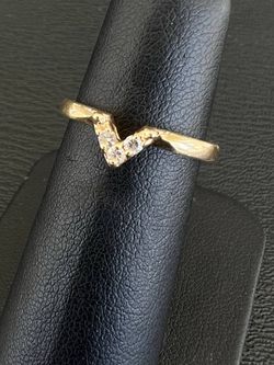 14k yellow gold 0.12CTW natural diamond fashion ring