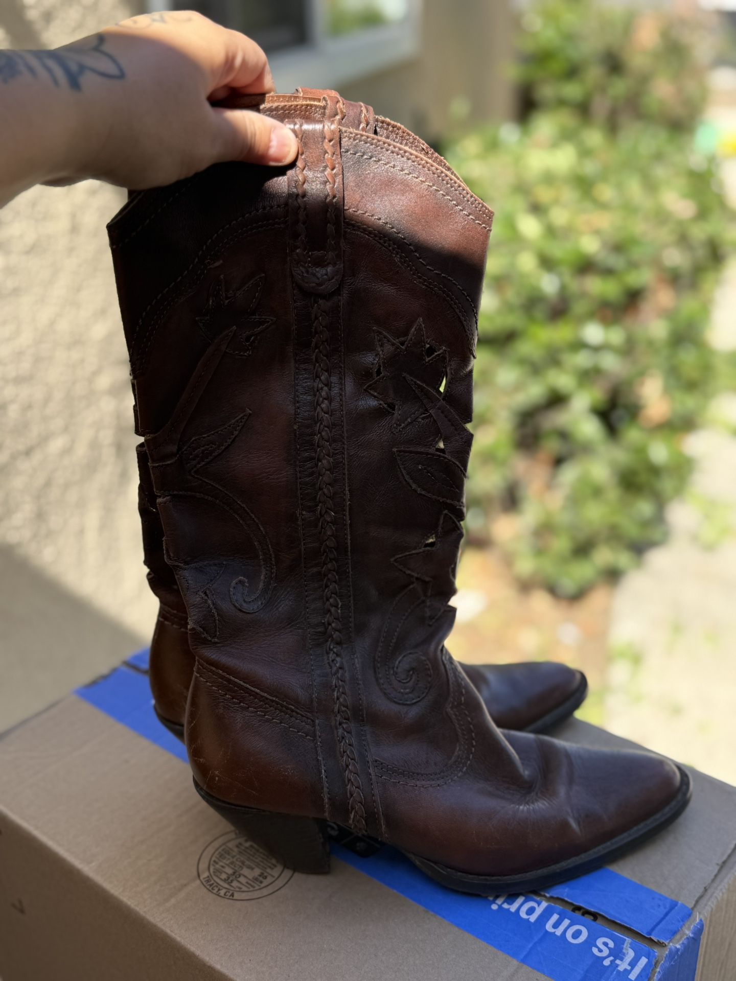 Leather Brown  Upper Boots