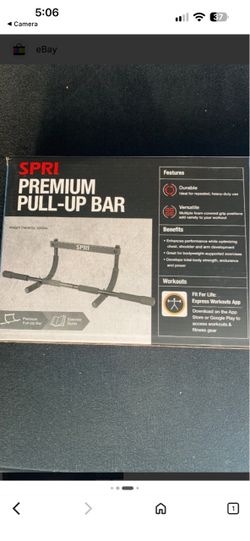 Premium Padded Pull-Up Bar With Available Fitness Workouts App (Open Box)