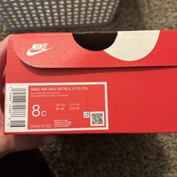 Nike Air max Intrlk Lite (TD) Toddler Size 8