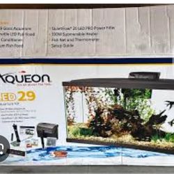 Aqueon Aquarium Starter Kit with LED Lighting 29 Gallon