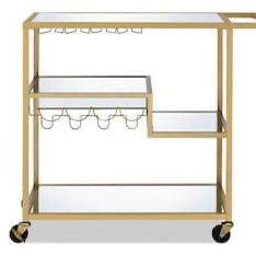 Gold Mirror bar cart 
