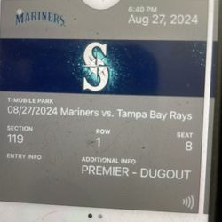 Mariners vs Tampa Bay Rays Tickets