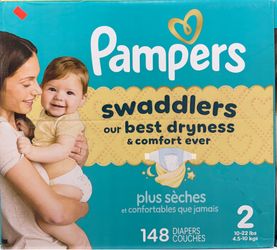 Pampers Swaddlers Diapers Size 2 - 148 ct $34.99