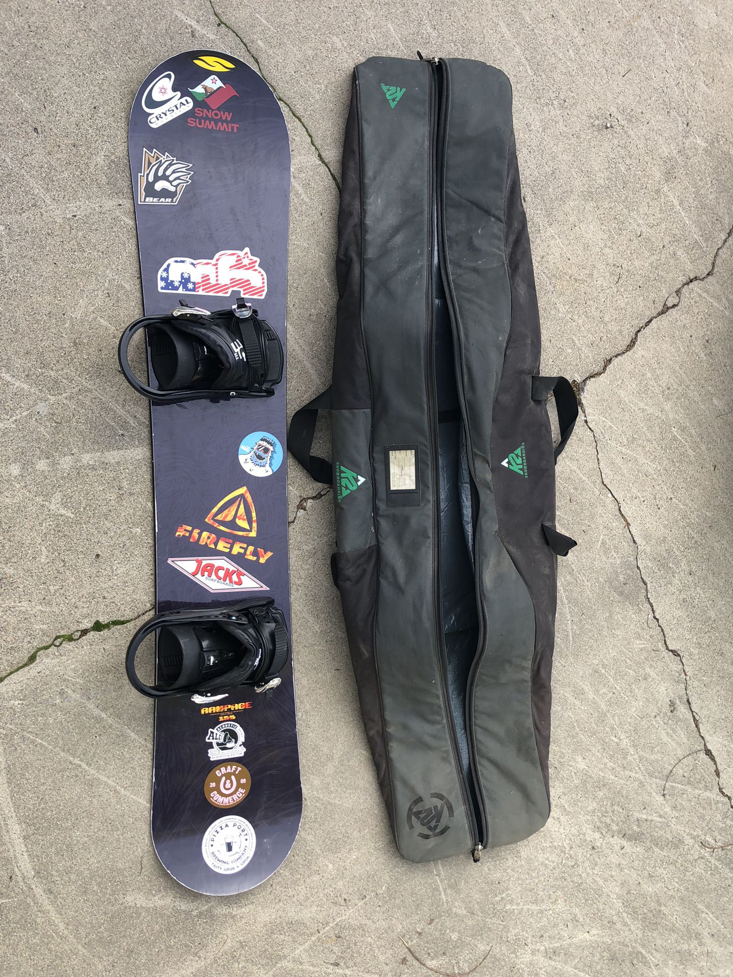 Snowboard 153 cm With Travel Bag