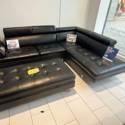 ANTARES BLACK MODERN SECTIONAL