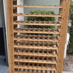Wood Wine Liquor Bottle Rack Storage Over 100 Bottles $100