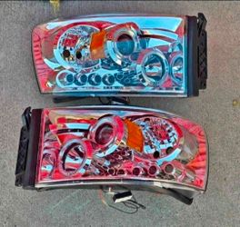 06-08 Dodge Ram Headlights Faros Calaveras Micas Luces Lamps