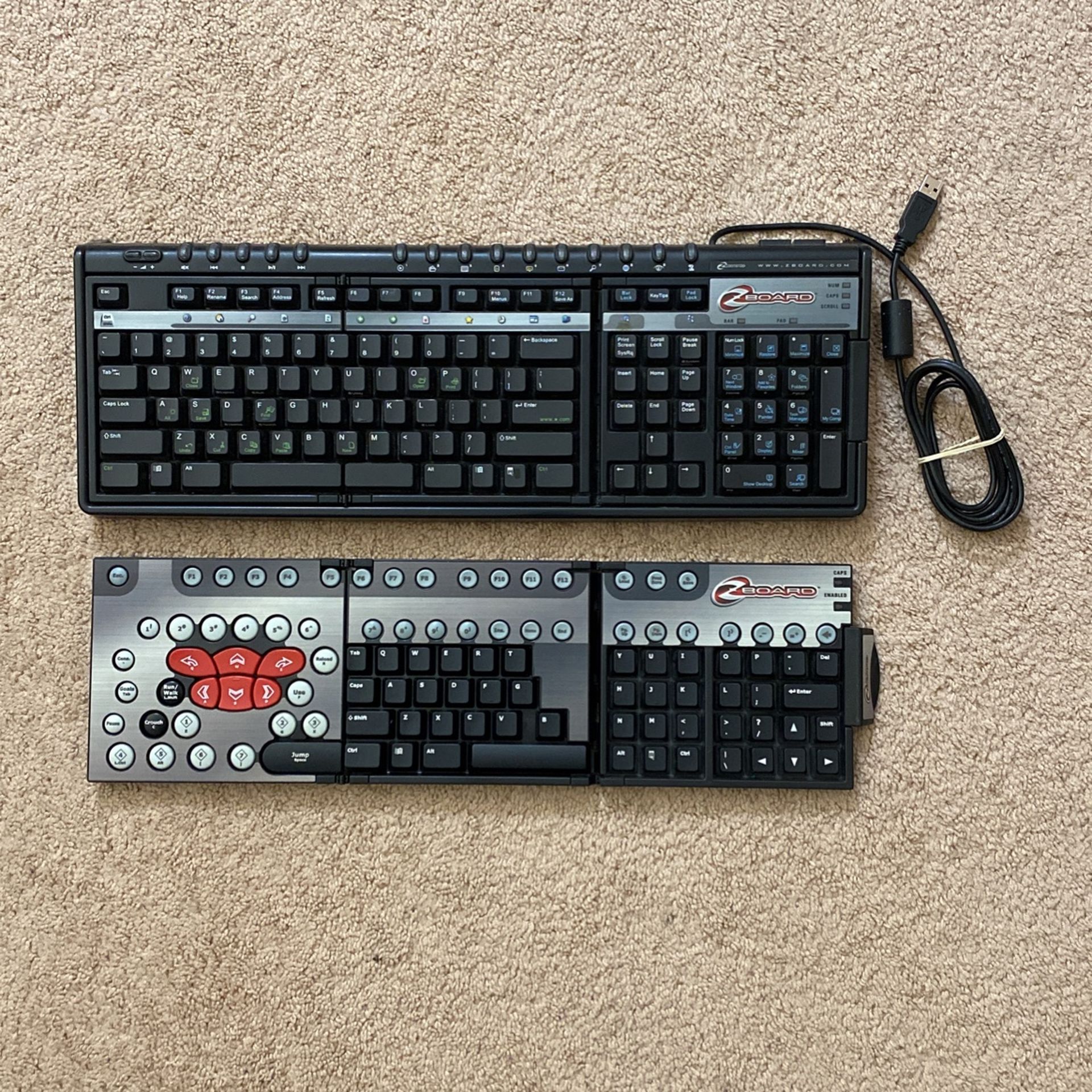 Ideazon Zboard Keyboard Keyset Overlay Interchangeable USB