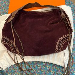 Juicy Couture Fringe Wine Color Hobo Bag