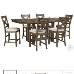 Ashley Furniture Moriville Counter Height 62"-86" Extendable Dining Table With 4 Chairs 