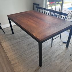 Crate And Barrel Teak Dining Table 