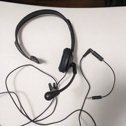 Wired Adjustable Headset Microphone & clip, 3.5 & 2.5 mm Headphone Jack Adapter
