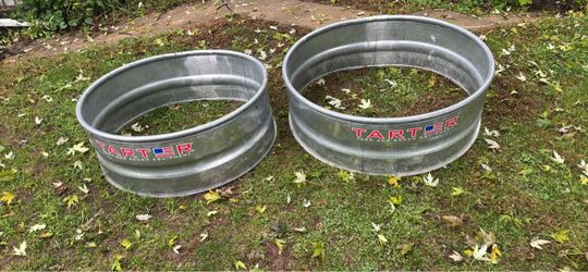 Tarter Round Galvanized Steel Outdoor Fire Pit with reinforced top ring
