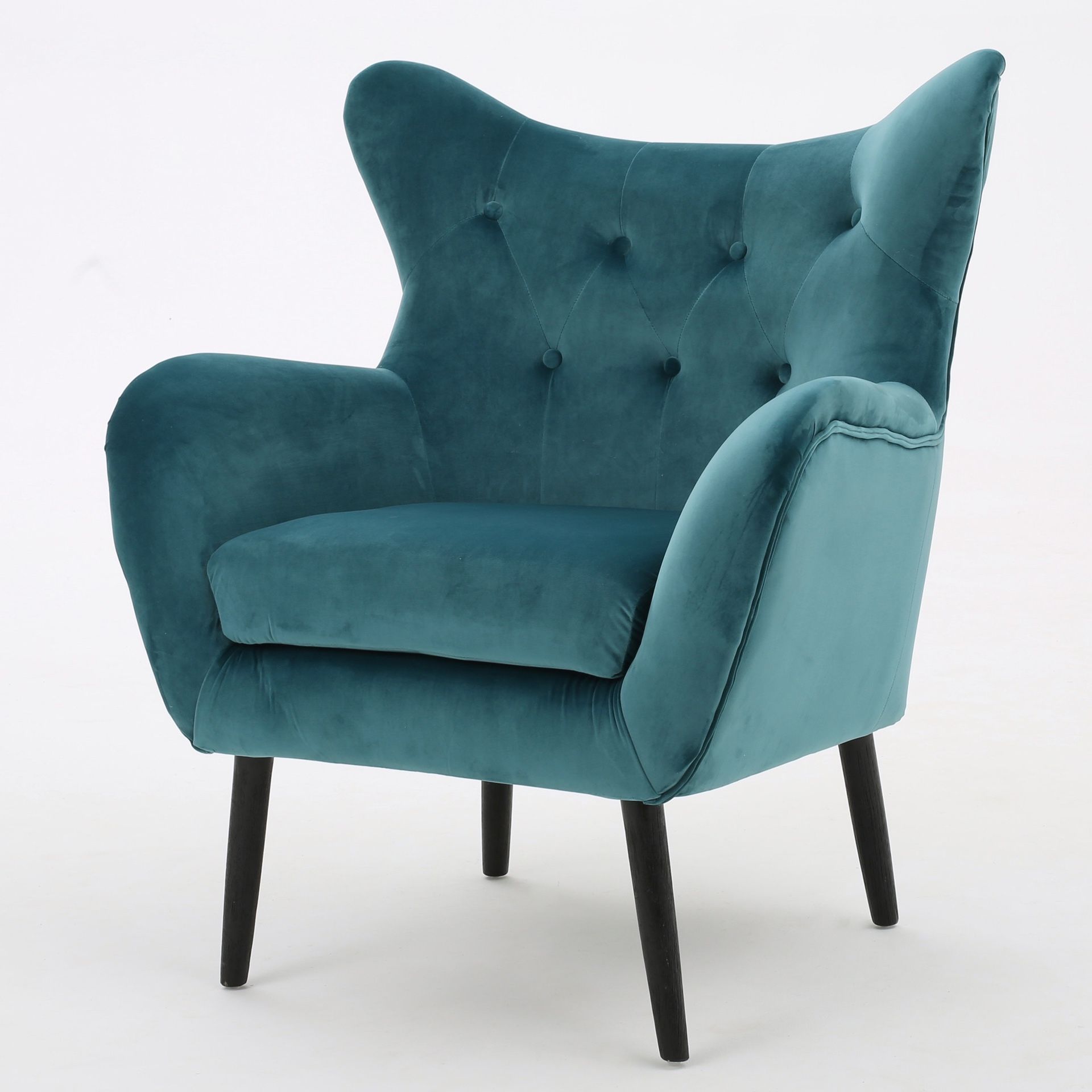 Noble House Simon Wingback Chair, Blue Blue - 