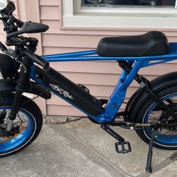 Ariel Rider X-Class 52V 7 Speed 75 Mile Range Blue E-Bike W/Original Charger and Accessories 