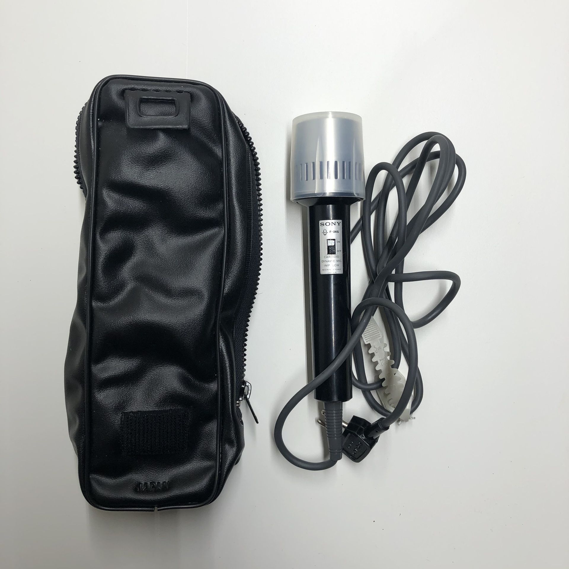 Vintage Sony F-26s Dynamic Mic Cardiod Recording Microphone Japan
