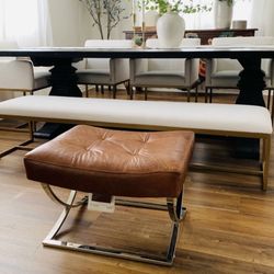 William Sonoma leather Ottoman New 