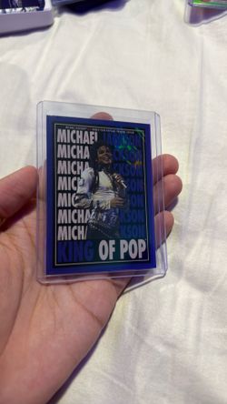 Michael Jackson king of pop Blue /15! Trading card.