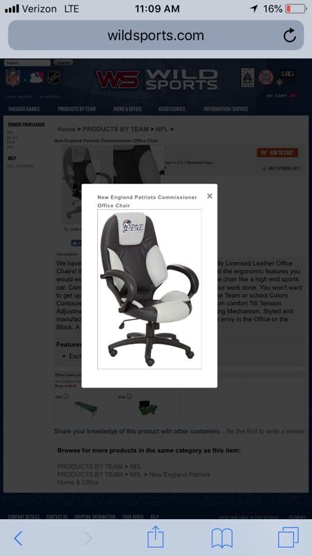 New England Patriots Leather Office Chair For Sale In Groveland Ma Offerup