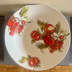 Effetti Pasta Bowl, Tomatoes, Rustic Round, Handmade