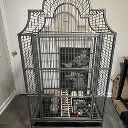 Heavy Duty Bird Cage + Accessories