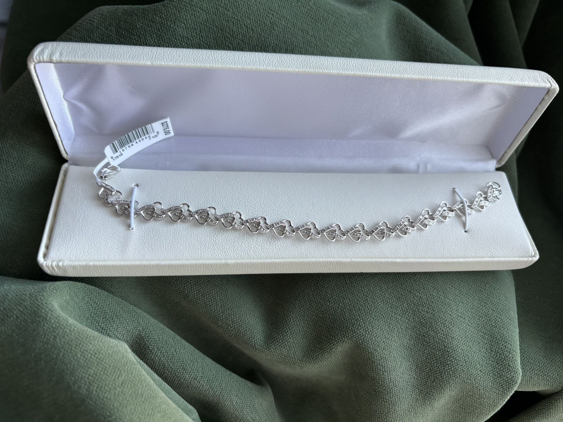 Brand New Sterling Silver Diamond Bracelet 
