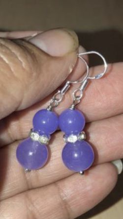 Lavender jade earrings