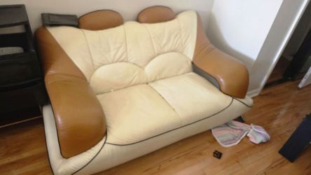 Two-Tone Retro Executive/Medical/Bachelor ¤Fernanda¤ Chair and Loveseat Set