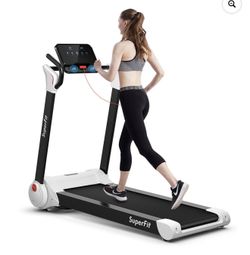 Costway 2.25HP Folding Electric Motorized Treadmill With Speaker White