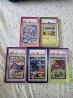 Psa Pokémon card lot gengar, Pikachu, charizard, mewtwo & mew