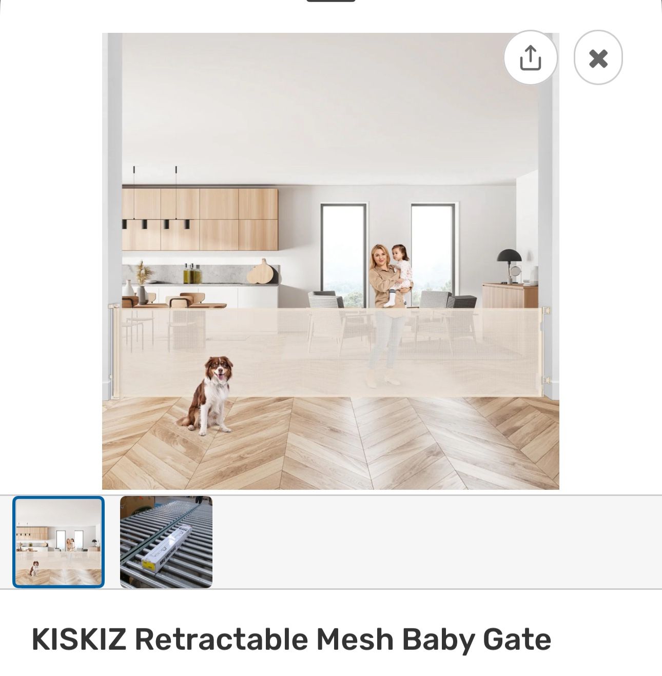 Kiskiz 145” Retractable Baby Gate