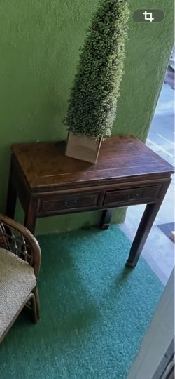 VINTAGE CONSOLE TABLE WITH TONS OF CHARACTER CAN ALSO BE USED AS A DESK! VINTAGE CONSOLE TABLE WITH TONS OF CHARACTER CAN ALSO BE USED AS A DESK