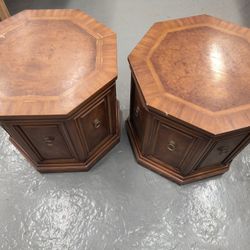 WEIMAN ROUND END TABLES
