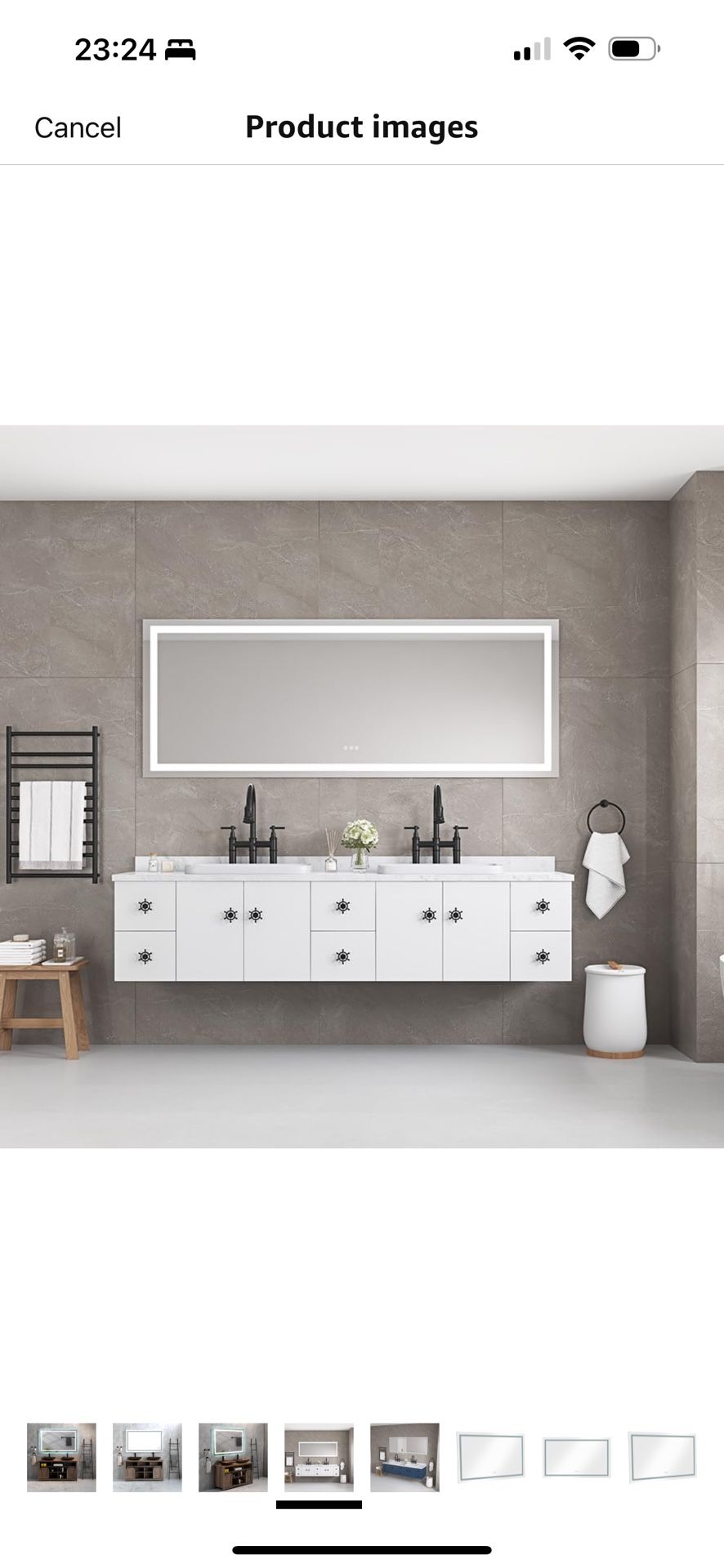 LED Bathroom Mirror, 72x30 Inch Vanity Mirror with Anti Fog Function, Smart Touch, Frameless Dimmable Wall Mounted Makeup Mirror for Home Farmhouse, W