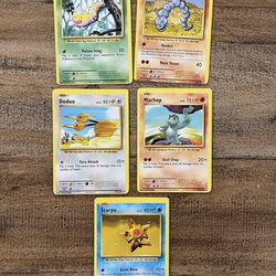 5 Miscut Error Evolution Pokemon Cards